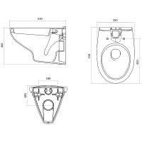 Товар: Комплект унитаза с инсталляцией Santek Бореаль с сиденьем Микролифт и Черной матовой клавишей смыва арт-1WH501775 - фото 11 Комплект унитаза с инсталляцией Santek Бореаль с сиденьем Микролифт и Черной матовой клавишей смыва арт-1WH501775 — фото 11, Комплекты унитаз + инсталляция