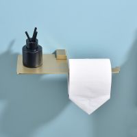 Держатель туалетной бумаги Raglo с полкой Золото матовое арт-R301.03.03 — фото 7, Держатели туалетной бумаги