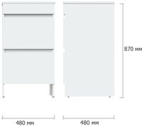 Тумба под раковину Orange Optima 110 Белый глянец арт-OP-50TUW — фото 9, Тумбы под раковину