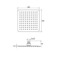 Верхний душ Ravak Chrome 982.01 Хром арт-X07P334 — фото 2, Верхние души