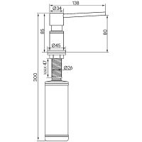 Дозатор для моющего средства Paulmark Kraft Антрацит арт-D003-401TB — фото 2, Дозаторы для кухонных моек