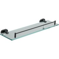 Стеклянная полка Belz B901 Черная матовая арт-B90107 — фото 1, Полки для ванной и душа