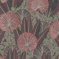 Обои Grandeco Asperia Винил на флизелине (0,53*10,05) Красный/Бежевый/Черный, Листья арт-A 54702 — фото 1, Обои для стен
