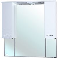 Зеркало со шкафом Bellezza Мари 105 с подсветкой Белое арт-4612918000018 — фото 1, Зеркальные шкафы в ванную