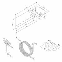 Смеситель для ванны AM.PM Gem универсальный Хром арт-F90A95000 — фото 8, Смеситель для ванны