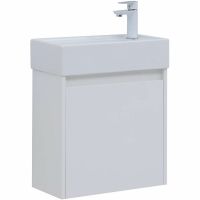 Тумба с раковиной Aquanet Nova Lite 50 подвесная Белый глянец арт-302522 — фото 1, Тумбы с раковиной