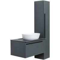 Тумба под раковину La Fenice Elba 80 подвесная Серая матовая арт-FNC-01-ELB-G-80 — фото 8, Тумбы под раковину