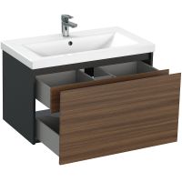 Товар: Тумба под раковину Cersanit Grande 80 подвесная Черная Орех арт-64760 - фото 7 Тумба под раковину Cersanit Grande 80 подвесная Черная Орех арт-64760 — фото 7, Тумбы под раковину