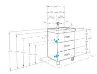 Тумба под раковину Aquaton Америна 56 М Белая арт-1A168901AM010 — фото 8, Тумбы под раковину