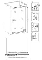 Душевая дверь Veconi Vianno VN-63 160 профиль Хром стекло прозрачное арт-VN63-160-01-19C3 — фото 3, Раздвижные душевые двери
