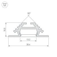 Профиль алюминиевый Arlight накладной для контурной подсветки Серебристый арт-013212 — фото 3, Профили для светодиодных лент