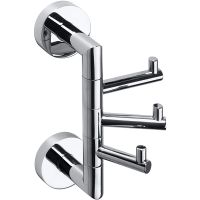 Тройной крючок Bemeta Omega поворотный Хром арт-104206072 — фото 1, Крючки для полотенец