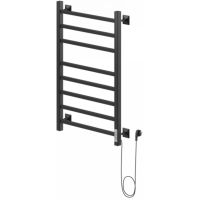 Электрический полотенцесушитель Ника Step-2 80/50 Черный матовый арт-STEP-2 80/50 черн мат прав — фото 1, Электрические полотенцесушители
