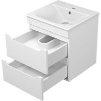 Тумба с раковиной Misty Бриз 50 подвесная Белая матовая арт-УТ000023901 — фото 4, Тумбы с раковиной