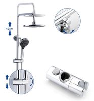 Душевая система Frap Черная матовая Хром арт-F2442 — фото 7, Душевые стойки