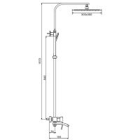 Душевая система Gappo G07 Бронза арт-G2407-4 — фото 2, Душевые стойки