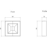 Квадрат Европласт 30x98x98 мм арт-1.54.001 — фото 2, Колонны