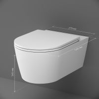 Унитаз AM.PM Func подвесной с сиденьем Микролифт арт-C8F1701SC — фото 11, Подвесные унитазы