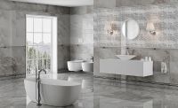 Керамический бордюр Eurotile Eclipse Grey 8х89,5 см арт-776 — фото 2, Керамическая плитка