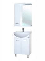 Зеркало со шкафом Bellezza Классик 60 L с подсветкой Белое арт-4611909002017 — фото 2, Зеркальные шкафы в ванную