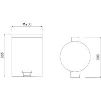 Ведро для мусора Aquatek Хром арт-AQ4992CR — фото 2, Мусорные ведра