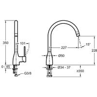 Смеситель для кухни Jacob Delafon Mariette Хром арт-E23303-CP — фото 3, Смесители для кухни