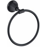 Кольцо для полотенец CeramaLux Biatrichi Черное матовое арт-73006-1 — фото 1, Полотенцедержатели