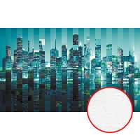 Фреска Ortograf Urban art 33565 Фактура бархат FX Флизелин (5*3) Бирюзовый, Город арт-33565 (бархат FX) — фото 1, Фрески