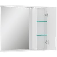 Зеркало со шкафом Volna Lake 80 R с подсветкой Белое арт-zsLAKE80.R-01 — фото 9, Зеркальные шкафы в ванную