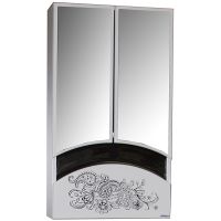 Зеркальный шкаф Mixline Радуга 46 Белый Черный Цветы арт-528042 — фото 1, Зеркальные шкафы в ванную