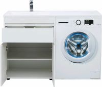 Тумба с раковиной Aquanet Токио 130 L Белая арт-239215 — фото 13, Тумбы с раковиной