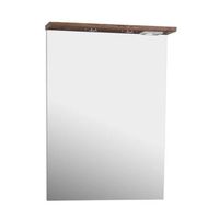 Зеркало АСБ-мебель Коста 60 с подсветкой Светлый орех арт-11484 — фото 1, Зеркала в ванную комнату