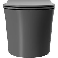 Унитаз Point Вега подвесной Серый матовый с сиденьем Микролифт арт-PN41711GM — фото 2, Подвесные унитазы