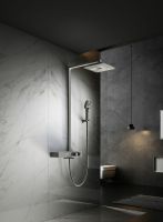 Душевая система Vincea Inspire с термостатом Вороненая сталь арт-VSFS-3I13TGM — фото 2, Душевые стойки