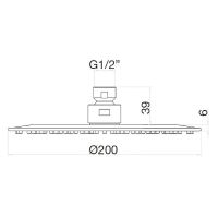 Верхний душ Webert Черный арт-AC1024560BRASS — фото 2, Верхние души