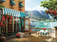 Фреска Ortograf Городской пейзаж 6618 Фактура флок FLK Флизелин (4,6*2,7) Голубой/Разноцветный, Город/Пейзаж арт-6618 (флок FLK) — фото 2, Фрески