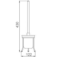 Ершик для унитаза Frap Хром арт-F905 — фото 3, Ершики для унитаза