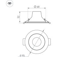 Встраиваемый светильник Arlight Storm Белый арт-032430 — фото 2, Точечные светильники
