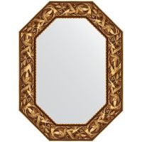 Зеркало Evoform Polygon 78х58 в багетной раме - Византия золото 99 мм арт-BY 7221 — фото 1, Зеркала в ванную комнату