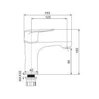 Смеситель для раковины WesnaArt Nova Хром арт-NOV03-210 — фото 5, Смесители для раковины