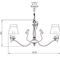 Люстра Maytoni Elegant Bird Льняная Белый антик арт-ARM013-08-W — фото 5, Люстры