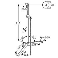 Душевая штанга Kludi Sirena Care Хром арт-6150205-00 — фото 2, Штанги для душа