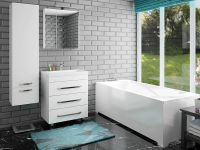 Товар: Шкаф пенал Эстет Monaco 40 L подвесной Белый арт-ФР-00002155 - фото 2 Шкаф пенал Эстет Monaco 40 L подвесной Белый арт-ФР-00002155 — фото 2, Пеналы для ванной комнаты