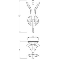 Товар: Двойной крючок Migliore Luxor Золото арт-26123 - фото 3 Двойной крючок Migliore Luxor Золото арт-26123 — фото 3, Крючки для полотенец