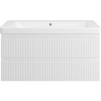 Тумба с раковиной Brevita Victory 105 подвесная Белая матовая арт-УТ000015996 — фото 2, Тумбы с раковиной