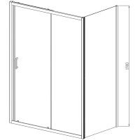 Душевой уголок Vincea Alpha 120x90 профиль Черный стекло прозрачное арт-VSR-3AL9012CLB — фото 4, Прямоугольные душевые уголки