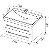 Товар: Тумба под раковину Aquanet Верона 75 подвесная Черная матовая арт-272427 - фото 3 Тумба под раковину Aquanet Верона 75 подвесная Черная матовая арт-272427 — фото 3, Тумбы под раковину