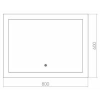 Зеркало Creto Tivoli 80 с подсветкой с сенсорным выключателем арт-6-800600T — фото 3, Зеркала в ванную комнату