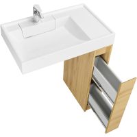 Тумба под раковину Aquaton Лондри 80 Дуб Сантана без фасада арт-1A267101LH0C0 — фото 5, Тумбы под раковину