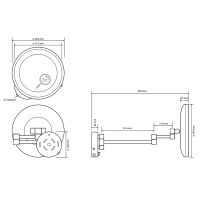 Товар: Косметическое зеркало Bemeta Cosmetic mirrors с подсветкой с увеличением Хром арт-116401772 - фото 2 Косметическое зеркало Bemeta Cosmetic mirrors с подсветкой с увеличением Хром арт-116401772 — фото 2, Косметические зеркала